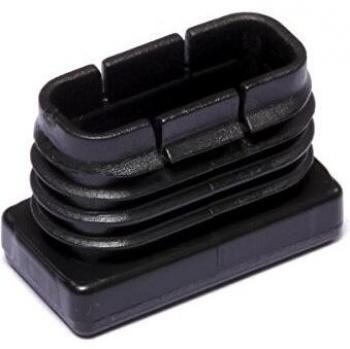 Brinox B75855N Contera Interior Rectangular, Negro, 15 x 30 mm, Set de 50 Piezas