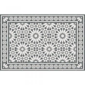 Alfombra de Vinilo Samara Gris Oscuro 66x100 cm estilo Baldosas