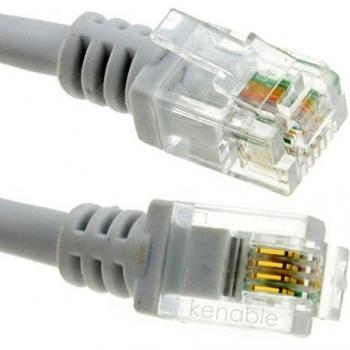 Adsl 2 alto velocidad banda acha modem cable rj11 a rj11 4 m blanco 4 metros4m