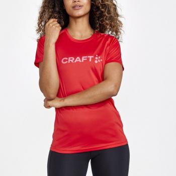 Camiseta de mujer Core Essence Logo Craft, color rojo, manga corta, talla L