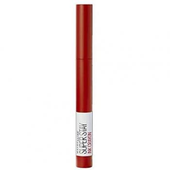 Maybelline New York - Pintalabios SuperStay Ink Crayón tono 40 Laugh Louder, rojo tierra
