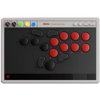 8Bitdo All-Button Wireless Arcade Controller for Switch & Windows - Bluetooth, 2.4G, Wired Connectivity, Low-profile Mechanical Switches, 4 Programmable Buttons, Hot-swappable PCB