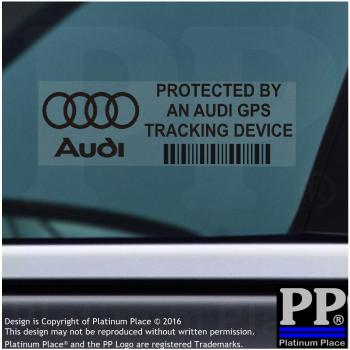 5 x Audi GPS negro dispositivo de seguimiento de seguridad ventana pegatinas 87 x automóvil, A4, TT, A8, A3, A5, S5, RS 4, RS 6, S4, A6, coche, Van alarma Tracker