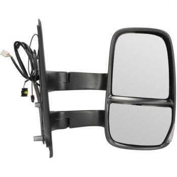 Retrovisor exterior BLIC 5402-30-2001468P - Espejo retrovisor, lado izquierdo, con carcasa negra, ajuste manual, cristal convexo para mayor visibilidad, compatible con varios modelos de vehículos