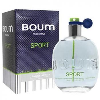 Jeanne arthes boum sport 100ml eau de toilette hombres eau de toilette hombres 100 ml envase no recargable bergamota cardamomo amaro lavanda madera de cedro musgo de roble haba tonka