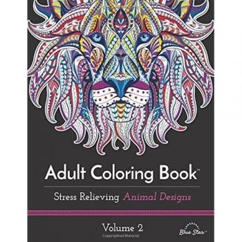Blue Star Coloring: Volume 2 Stress-Relieving Animal Designs Adult Coloring Book