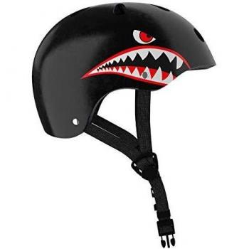 M MOLTO Casco Infantil para niños Negro Shark