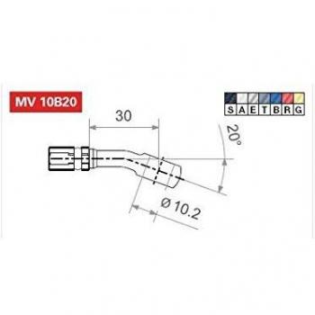 Latiguillo de freno TRW MV10B20S con racor para tubo de freno LUCAS