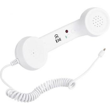 Auricular de mano clásico a prueba de radiación 3.5mm con micrófono, auriculares portátiles para ordenador