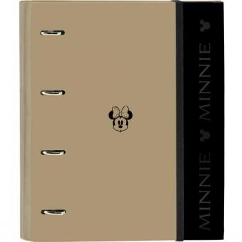 Carpeta de anillas Minnie Mouse Beige con diseño premium y recambio incluido