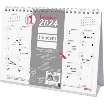 Calendario Sobremesa Finocam Chic Escribir 2024 Blanco 210x150mm Catalán Enero-Diciembre (12 Meses)