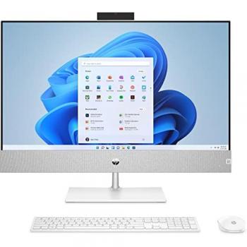 Ordenador Todo en Uno HP Pavilion 27 Full HD - Intel Core i7-13700T, 16GB RAM, 1TB SSD, NVIDIA GeForce RTX 3050, Windows 11 Home - Plata y Blanco