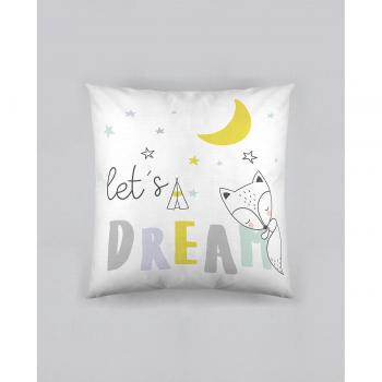 Funda de cojín vacío infantil 100% algodón Let's Dream 50x50 cm Cool Kids fabricado en España