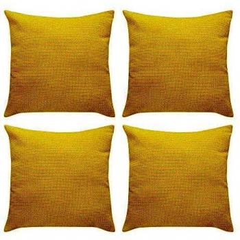 Amazon Brand - Umi Fundas de Cojin Impermeable Protegedor 4 Piezas 40x40cm Amarillo