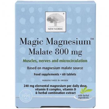 New Nordic Magic Magnesium Malate 800mg Tablets 60 Tablets