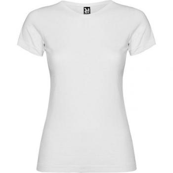 Camiseta Roly Jamaica para Mujer, Manga Corta, Entallada, 100% Algodón, con Cuello Acanalado