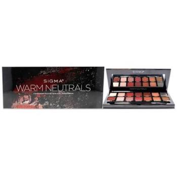 Sigma Beauty Warm Neutrals Eyeshadow Palette - 14 Warm Eyeshadow Shades in Matte, Shimmer and Metallic Finishes - Highly Pigmented Vegan Eye Makeup Palette - Clean Beauty Products, 25.5 g