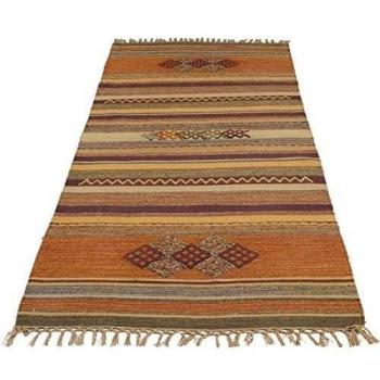 180x120 CM Original, Autentic Kilim Hecho a Mano Coton Indian #GalleriaFarah1970
