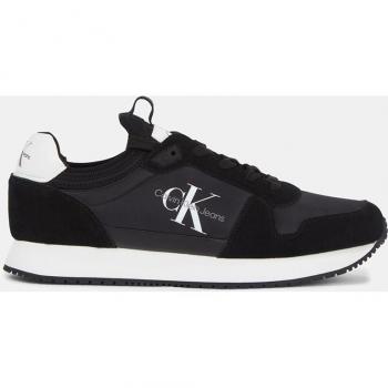 Calvin Klein - Zapatillas de hombre tipo running bajas con logotipo en color negro Talla 41