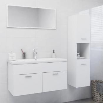 Conjunto de muebles de baño blanco de madera multicapa
