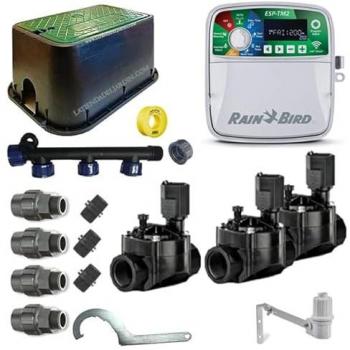 Kit Profesional de Riego Automático Rain Bird 24V para 3 Zonas y Tubería de 32mm