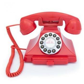 GPO Retro Carrington Classic Push Button Desk Phone - Red