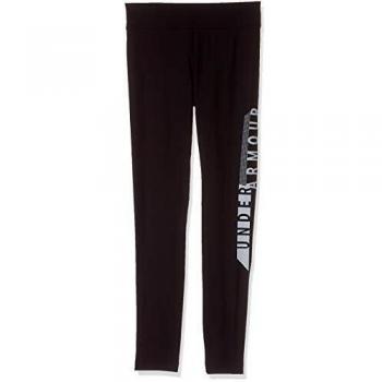Under Armour Heatgear Armour Graphic Pantalones Deportivos para Mujeres, Pantalones Transpirables de Mujer, cómodas Mallas Deportivas de compresión, Black/White/Metallic Silver