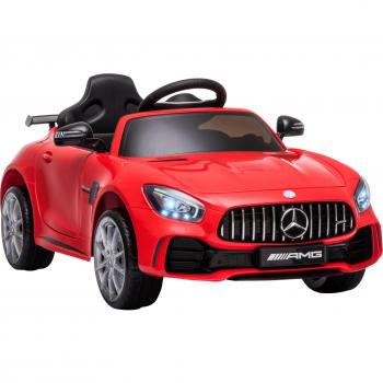 Coche Eléctrico para Niños Mercedes GTR con Licencia +3 Años Batería 12V Mando a Distancia Puerta de Doble Apertura Carga 25kg 105x58x45 cm Ro