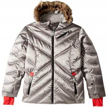 Spyder Hottie Chaqueta, Niñas, Gris Plateado, 12