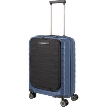 Travelite Mooby 4-Wheel Cabin Trolley with Front Pocket, 55 cm, Marine Blue