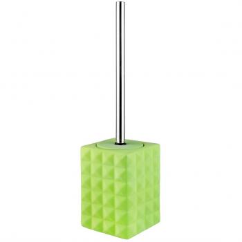 BATHSTAGE B-CHIC - Escobillero con base, 2,5 x 11,5 x 11,5 cm, color verde