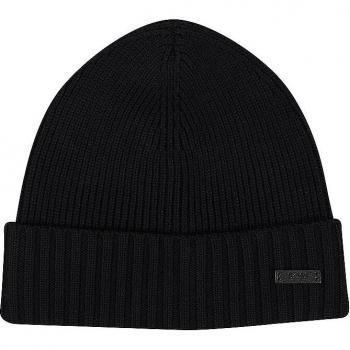 BOSS Orange Fati Mens Beanie Hat - Dark Blue - One Size - Male - Ribbed Wool