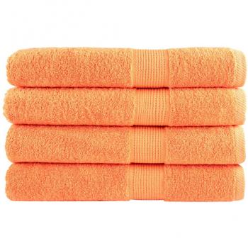 Toallas premium 4 uds 100% algodón 100x200 cm 600 gsm Color Marrón, Morado, Naranja y más