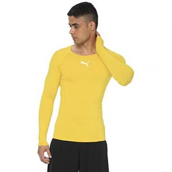 Puma Liga Long Sleeve Baselayer Sweatshirt - Functional Underwear, Yellow