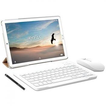 Tablet 10 Pulgadas YESTEL Android 11 Tablets con 4GB RAM + 64GB ROM - /WiFi | Bluetooth | GPS, 8000mAh, con Ratón | Teclado y Cubierta-Oro