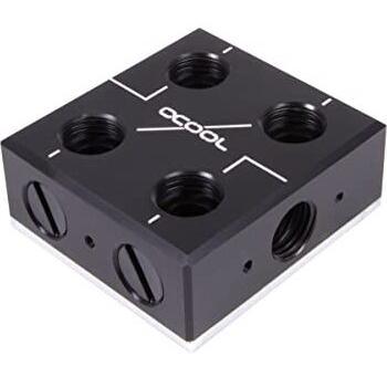 Alphacool ES Distro Plate C2 - Black Water Cooling Distribution Plate