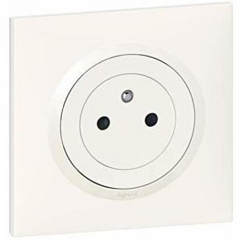 Toma de Corriente 2P+T Superficie Dooxie One 16A con Placa Cuadrada Blanca y Grifas - Legrand 600735
