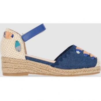 Chika10 Kids Sierna 05 Alpargatas de Cuña con Cierre Adherente Azul Denim/Jeans
