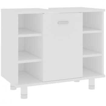 Armario de baño blanco 60x32x53,5 cm madera multicapa