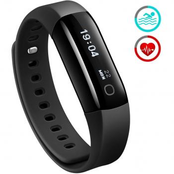 Mpow Pulsera de Actividad, Pulsómetro Podómetro Inteligente, Fitness Tracker Monitor de Actividad Ritmo Cardiaco Pasos y Calorías, Rastreador del Sueño para Salud con Modo Running para Bluetooth 4.0