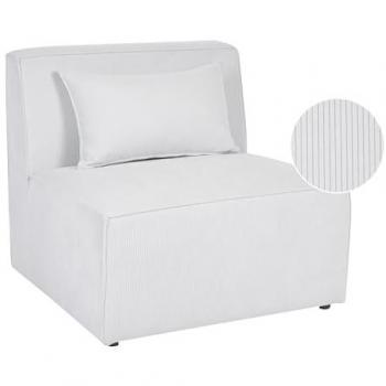 Sillón Modular de Pana Blanco Crema 1 Plaza Moderno Lemvig