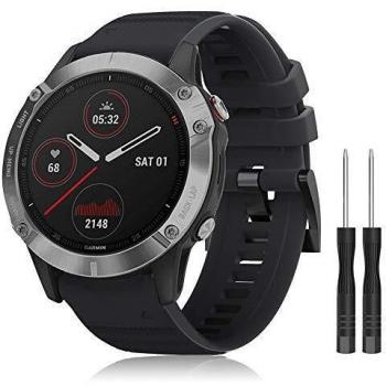 TOPsic Correa Fenix 6/Fenix 6 Pro/Fenix 6 Sapphire, 22mm Easy-Fit Pulsera Silicona Reemplazo Correa para Garmin Fenix 6/Fenix 6 Pro/Fenix 6 Sapphire/Fenix 5/Fenix 5 Plus/Forerunner 935/945