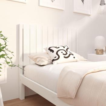 Cabecero de cama de madera maciza de pino blanco 105,5x4x100 cm