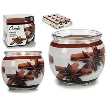 Vela Perfumada en Tarro de Cristal Aroma a Canela Picante 6x7cm