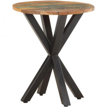 Mesa auxiliar de madera maciza reciclada 48x48x56 cm