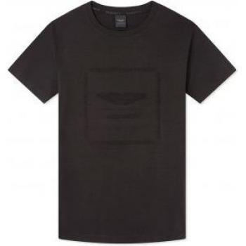 Camiseta de manga corta negra con diseño gráfico Hackett London para hombre