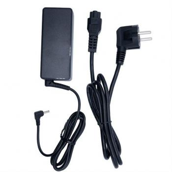 Adaptador y convertidor de corriente 40W para notebook con cable, color negro