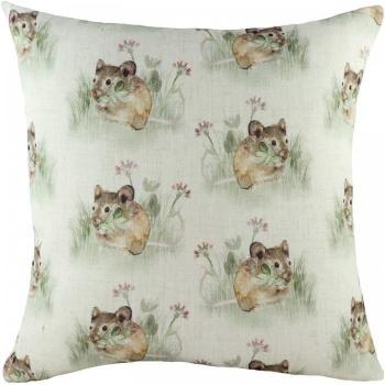 Funda de cojín Evans Lichfield Hedgerow Mouse Tamaño Único Verde/Marrón