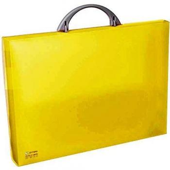 Grafoplás 30100560. Maletín Escolar de Polipropileno.Amarillo. Modelo ColorGraf. 345x245x40mm