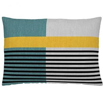 Funda de Cojín Geométrica 100% Algodón Extra Suave 50X30 cm Reversible - Fabricada en España